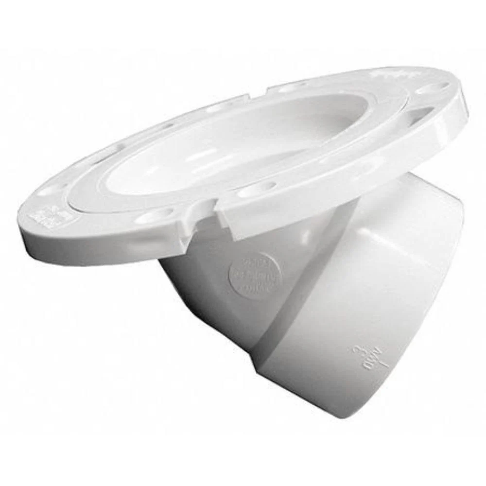 C55-043 Jones Stephens 3" PVC Closet Flanges With 45° Discharge