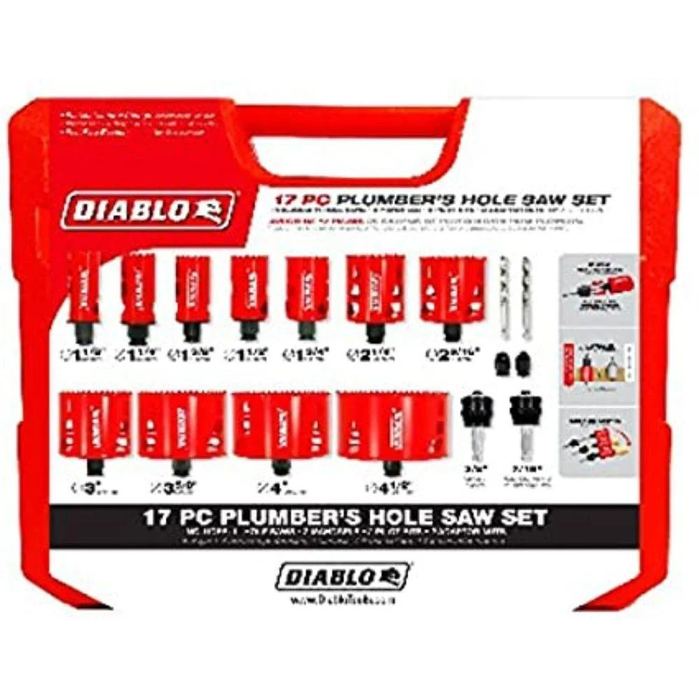 DHS17SPL Diablo 17 pc Plumber's Bi-Metal Hole Saw Set