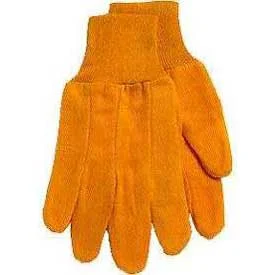 4201AL Orange Jersey Work Gloves - Large, Knit Wrist