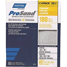 ProSand A259PS 9 x 11 in. Aluminum Oxide Sandpaper, 180 Grit, 20-Pack