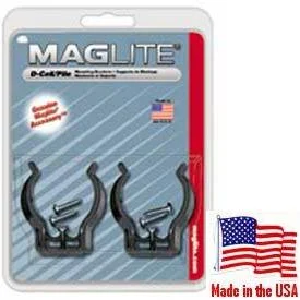 Maglite ASXD026 D-Cell Flashlight Mounting Brackets - 2 Pack