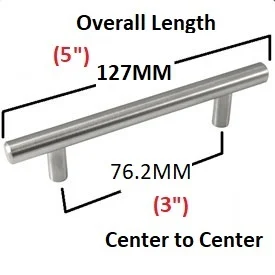 Melrose Collection 3-in Center-to-Center T-Bar Pull in Satin Nickel