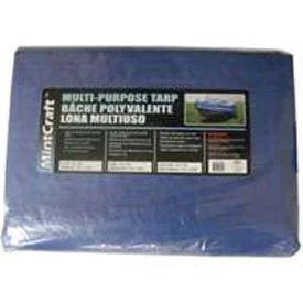 Blue Poly Tarp, 5 mil, 8 ft x 10 ft, Waterproof, UV Resistant