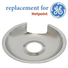 SUPCO DP0013 Drip Pan 8" Chrome for GE & Hotpoint Ranges