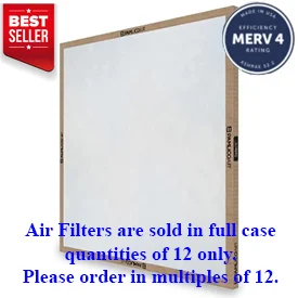 Pamlico Air EZ Flow II 12x20x1 Fiberglass Air Filter, MERV 4