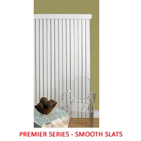 Lotus Windoware 59 in. x 84 in. Smooth White Vinyl Vertical Blind