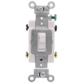 Commercial Grade 4-Way Toggle Switch, White, 15A 120/277V