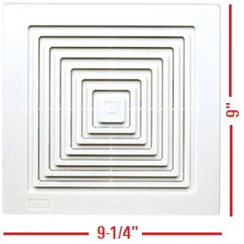 Broan-NuTone BP90 Replacement Grille for 688, 670, 671 Ventilation Fan, White
