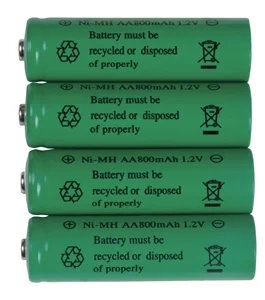 AA NiMH Rechargeable Batteries 800mAh 1.2V 4 Pack