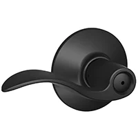Accent Privacy Lever Lock, Matte Black