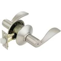 Accent Privacy Lever Lock, Satin Nickel Finish, Bed/Bath
