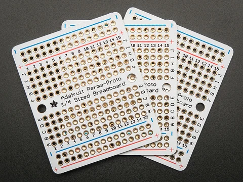 Adafruit Perma-Proto Quarter-sized Breadboard PCB - 3 Pack!