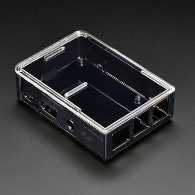Adafruit Raspberry Pi B+ / Pi 2 / Pi 3 Case - Smoke Base - w/ Clear Top