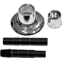 Adjustable Universal Tub/Shower Handle Flange, Chrome, 1-1/8 in ID