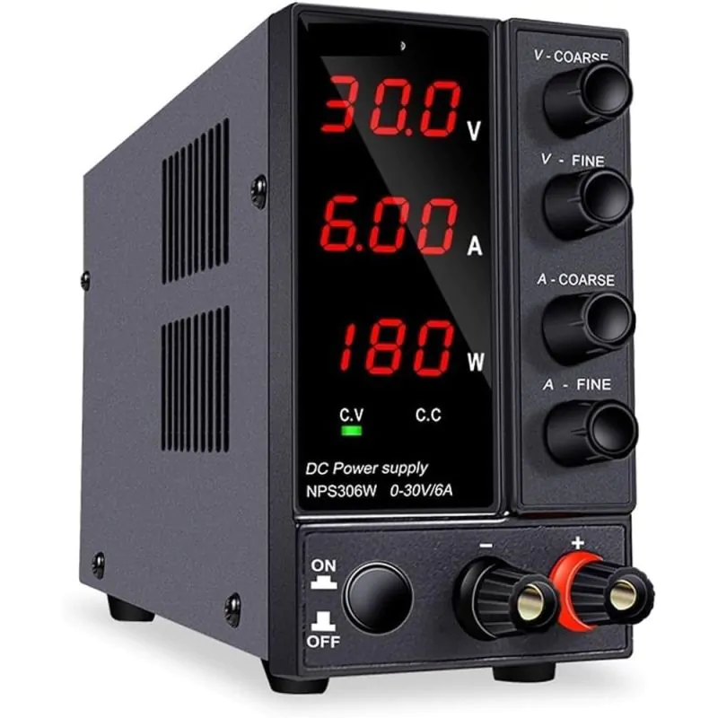 ADJUSTABLE VARIABLE DC POWER SUPPLYLED READOUT VOLTS & AMPS 0-30VDC 0- 6 AMP