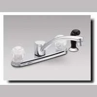 Adler 2-Handle Kitchen Faucet with Side Spray, Chrome