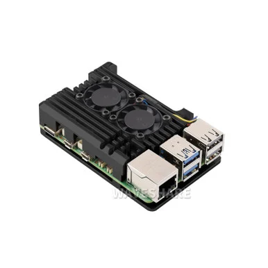 Aluminium Alloy Case for Raspberry Pi 5, Dual Fan