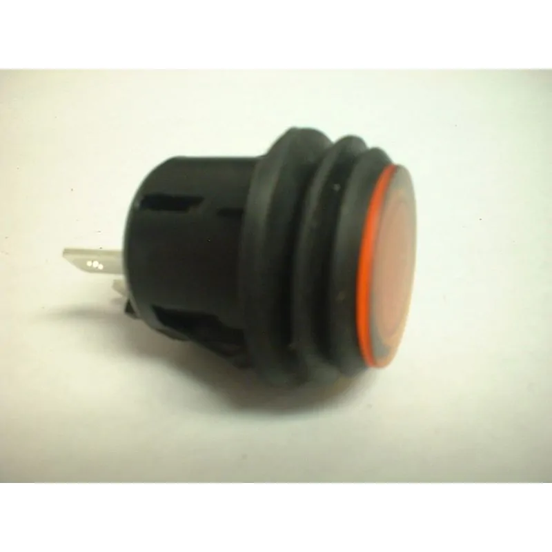 AMBER PUSH BUTTON PUSH ON PUSH OFF SWITCH 12VDC 20A Lighted
