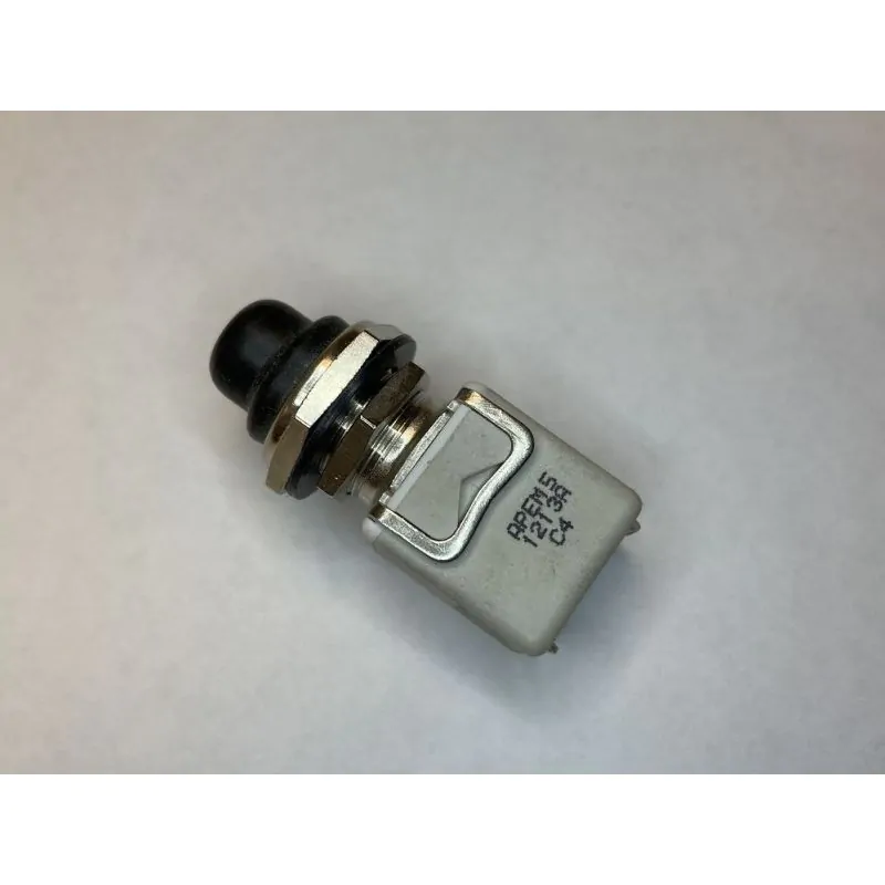 APEM 1212A2 Push Button Switch, Momentary N.O. SPST, Current: 8A(AC)/4A(Dc), Voltage: 125VAC/24VDC, w/ Weather Sealing Boot