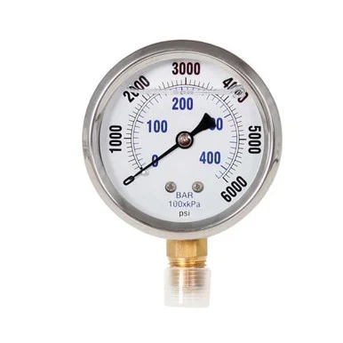 Aqua Blast Pressure Gauge, 6000 psi Pressure