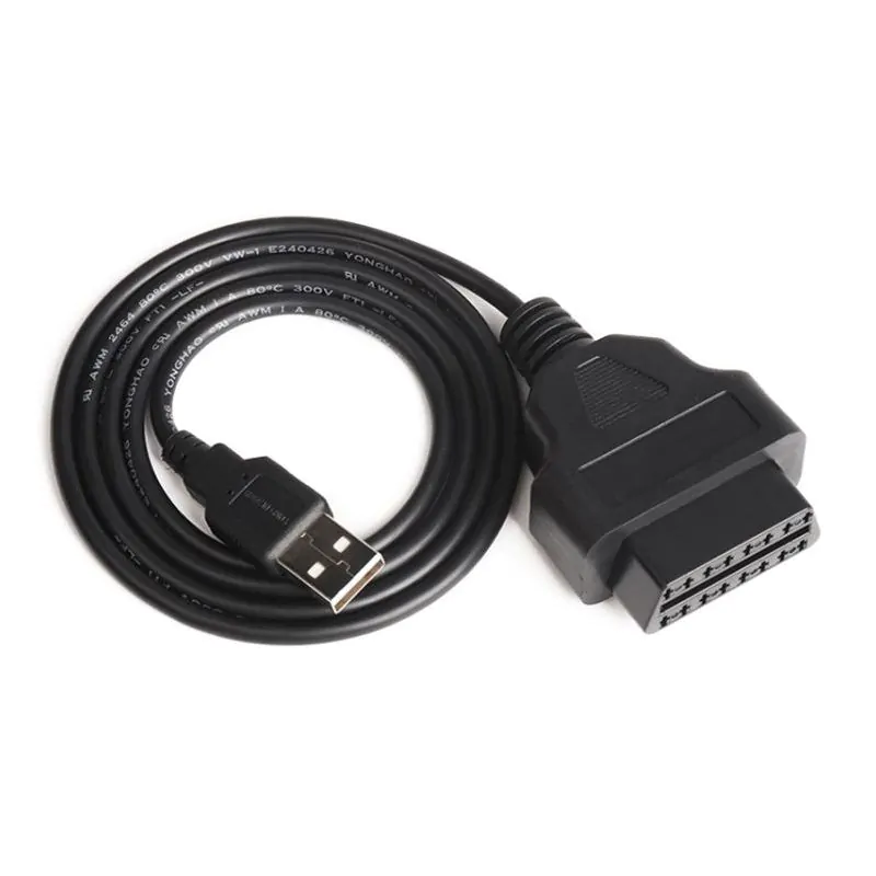Auto OBD 2 Female to USB Connector GPS Cable, 3ft OBDII Cable