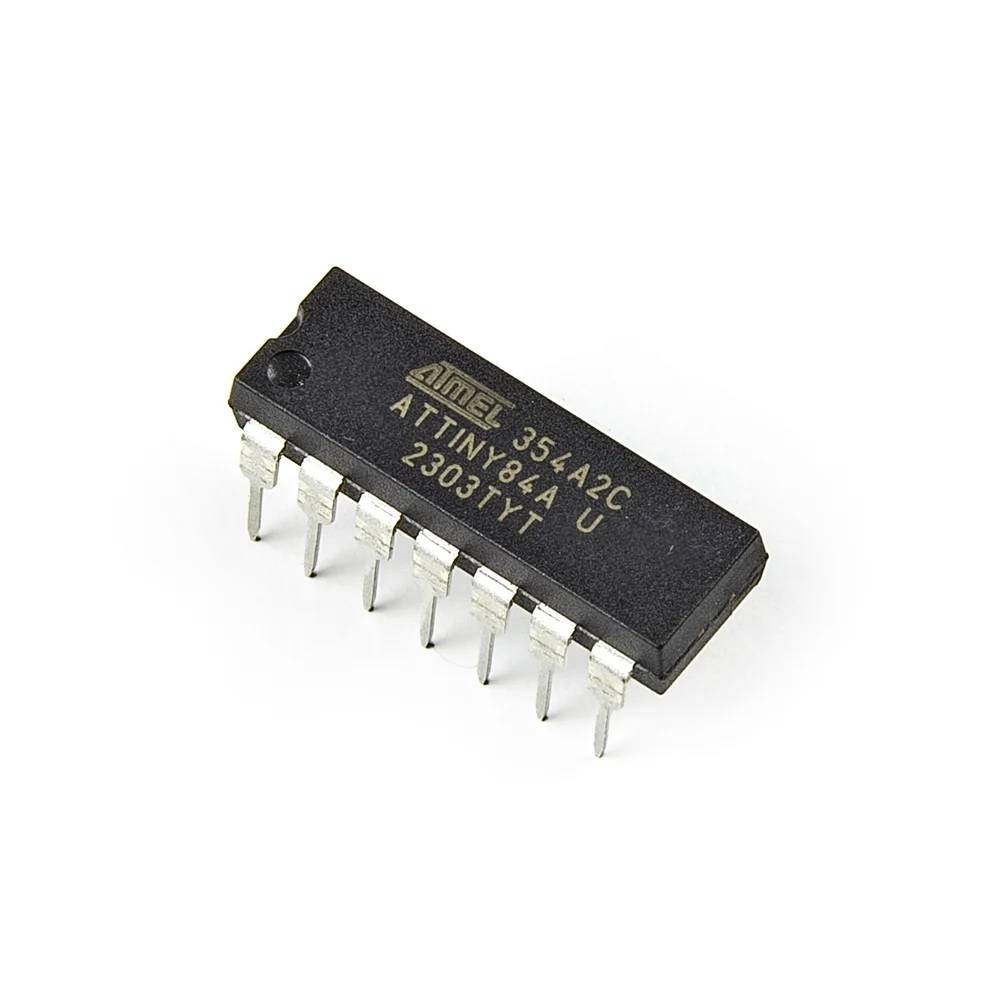 AVR14-Pin ATtiny Microcontroller IC - 8-Bit, 20MHz, 8KB (4K x 16) FLASH