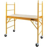 Baker-Style Scaffold Tower 1000 lb, Adjustable 27–73 in Working Ht
