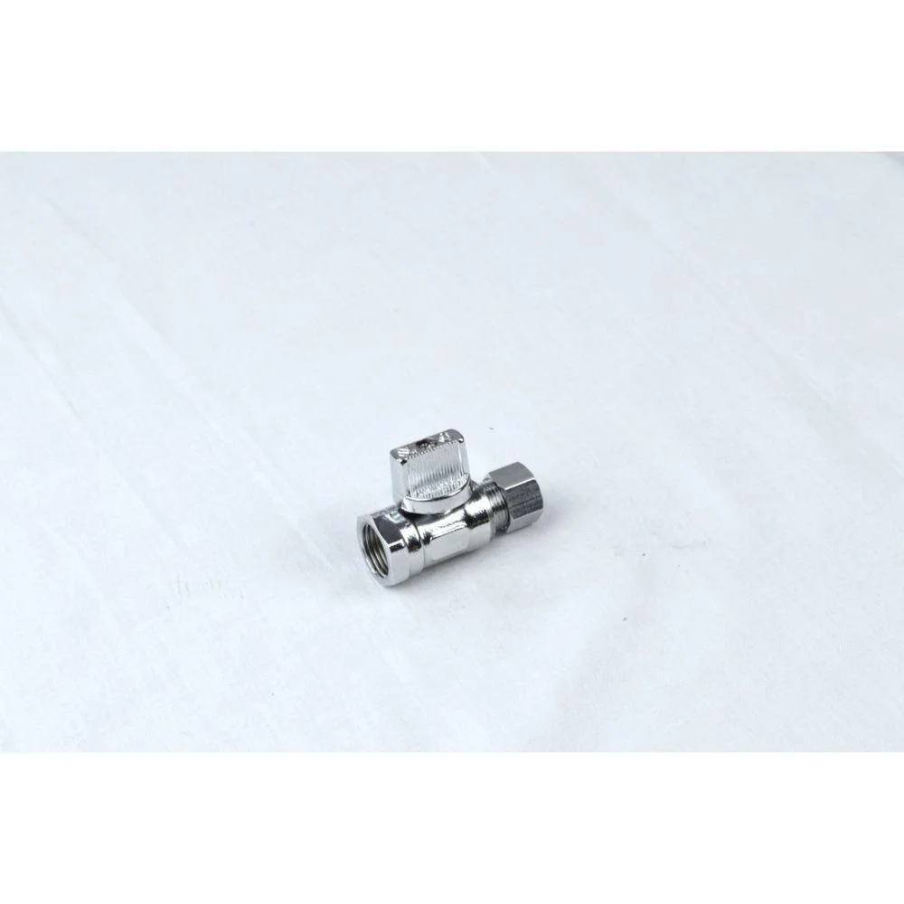 Ball Valve Type Stop-Chrome Straight Stop 3/8" X 1/2" FIP