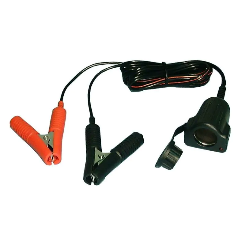 BATTERY EXTENSION CABLE 6 ft ALLIGATORS TO CIGARETTE JACK