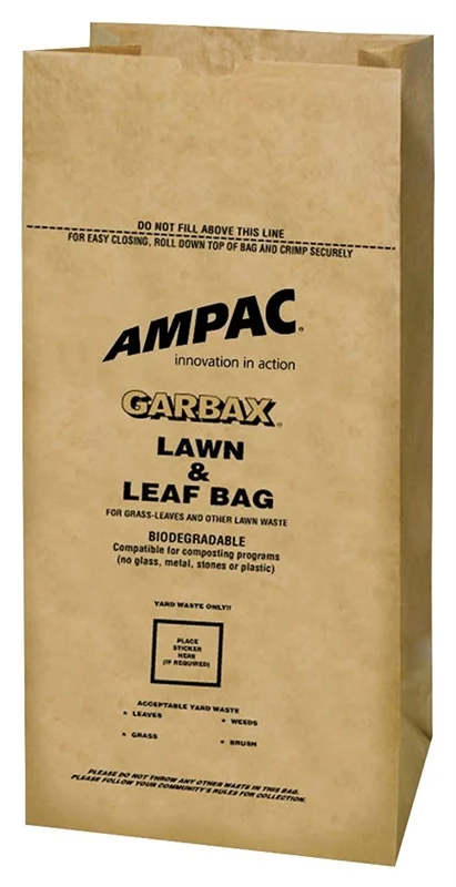 Biodegradable Lawn & Leaf Bags 30 Gallon Paper 5 Pack