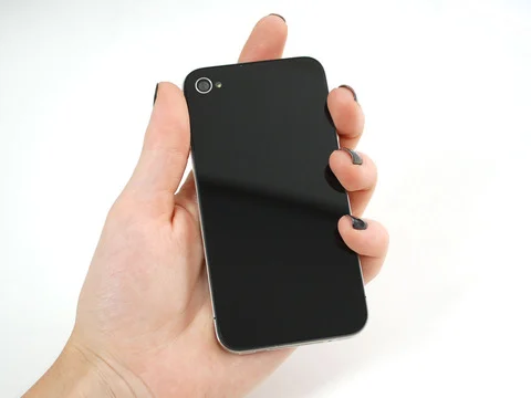 Black No-Logo iPhone Replacement Back - iPhone 4
