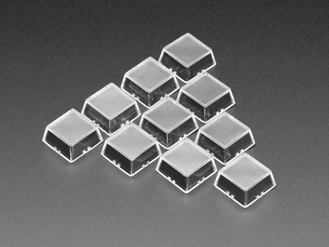 Black Relegendable Plastic Keycaps for MX Compatible Switches - 10 pack