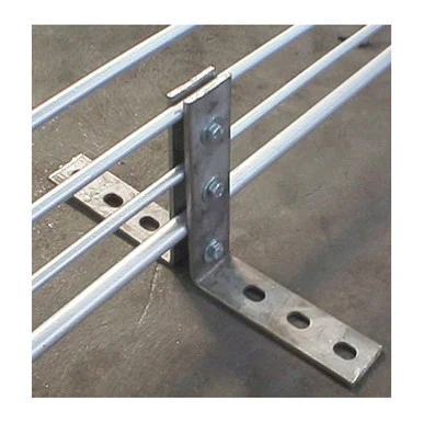 Bolt-On, Stainless Steel, L-Shaped Gating Leg With Hardware for Swine Fencing