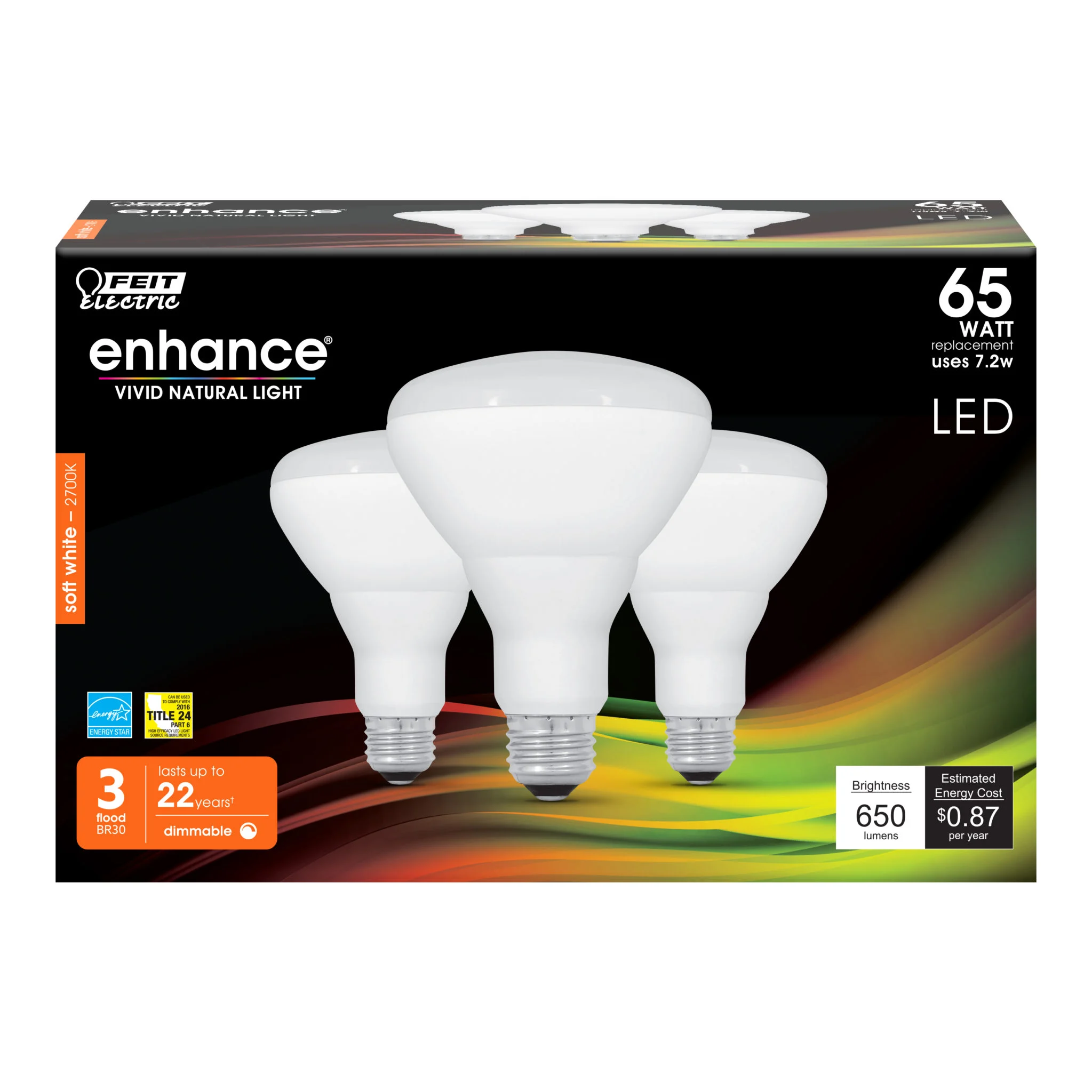 BR30 LED Flood Bulb 65W Equivalent 2700K Soft White E26 Dimmable