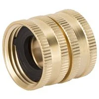 Brass Swivel Hose Connector, 3/4 in FNPT x 3/4 in FNH