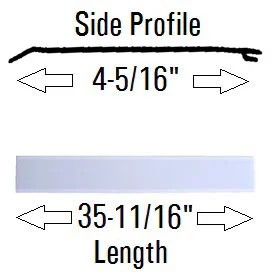 Broan Nutone 35-11/16 Inch Replacement Light Diffuser 0457M