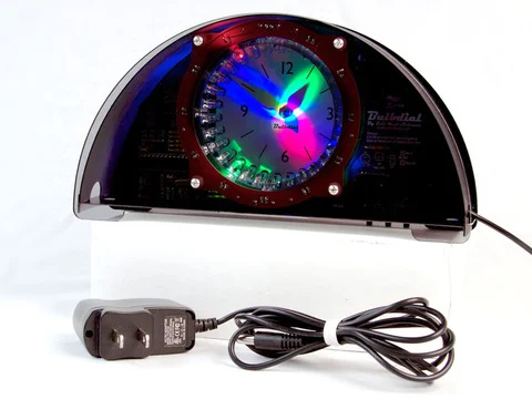 Bulbdial Clock kit - color LED with black/smoke case
