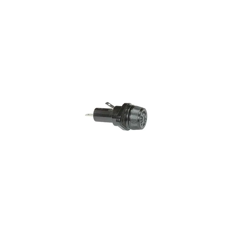Bussmann FUSE HOLDER with Twist Lock Cap, Panel Mount, .25 inch Terminals,Class CC and Midget fuses. 1-13/32 to 1-1/2 inch, Rating 25A / 600VAC. W23