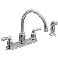 Caldwell 2-Handle Kitchen Faucet with Side Spray, Chrome