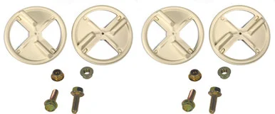 Calf-Tel 4 Lower Ventilation Hutch Vents w/ Hardware & Pattern Kit