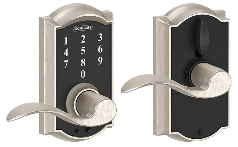 Camelot Touch Keyless Touchscreen Entry Lever, Satin Nickel