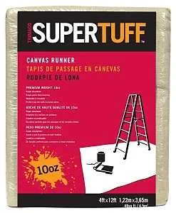 Canvas Drop Cloth 4 ft x 12 ft Washable Reusable