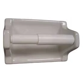Ceramic Toilet Paper Holder - Clip-On White