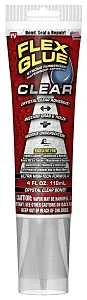 Clear Rubberized Waterproof Glue Adhesive Paste, 4 oz Squeeze Tube