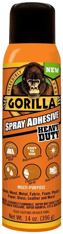 Clear Spray Adhesive, 14 oz Heavy-Duty Permanent Bond