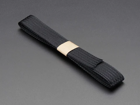 Conductive thread ribbon cable - Black - 1 yard