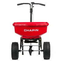 Contractor 80 lb Push Spreader with Pneumatic Tires and Rain Cover
