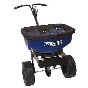 Contractor Salt Spreader 80 lb Capacity with Pneumatic Tires