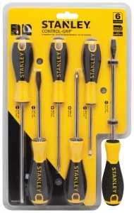 Control Grip 6-Piece Screwdriver Set, Phillips & Slotted