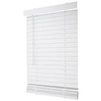 Cordless Vinyl Mini Blind White 31 in W x 64 in L